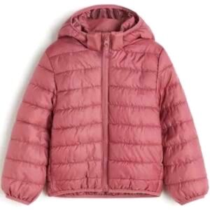 H&M Kids Hooded Puffer Jacket - Dusty Rose - size M (8/10)